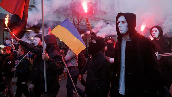 Участники акции протеста националистов в Киеве - Sputnik Абхазия