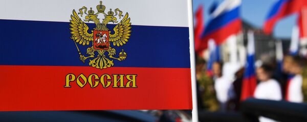 Празднование Дня государственного флага России Празднование Дня государственного флага России - Sputnik Абхазия