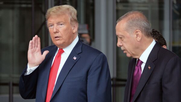 Президент США Дональд Трамп и президент Турции Реджеп Тайип Эрдоган  - Sputnik Абхазия