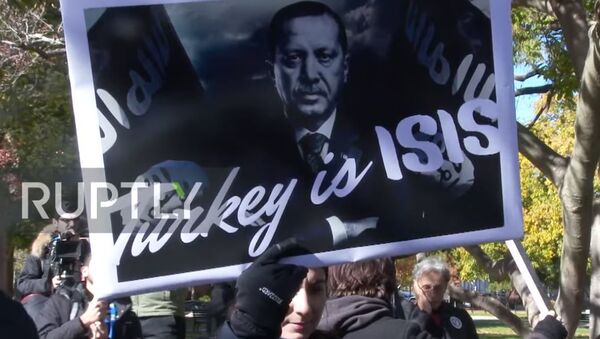 Десятки протестуют против визита Эрдогана возле Белого дома - Sputnik Абхазия