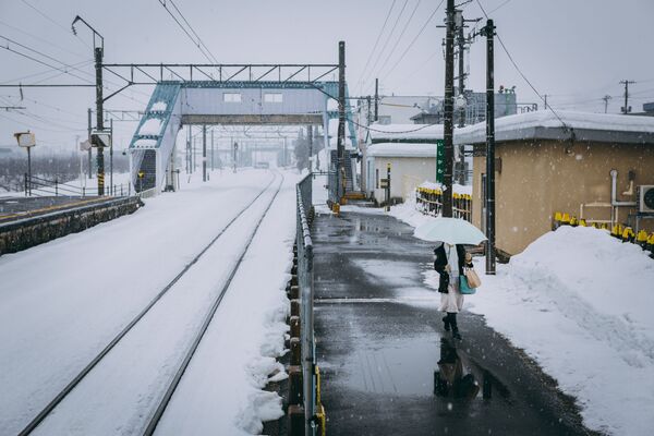 Станция Ishikawa в регионе Тохоку, Япония  - Sputnik Абхазия