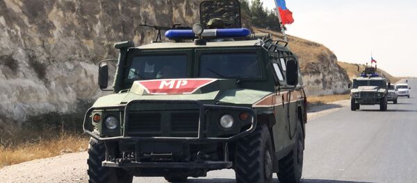 Военная полиция РФ на северо-востоке провинции Алеппо в Сирии Военная полиция РФ на северо-востоке провинции Алеппо в Сирии - Sputnik Абхазия