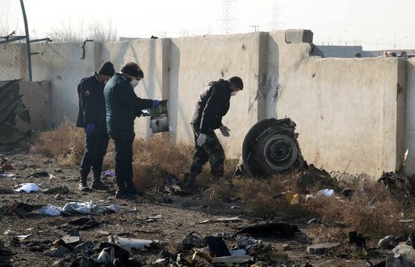 Спасатели на месте крушения самолета в Иране - Sputnik Абхазия
