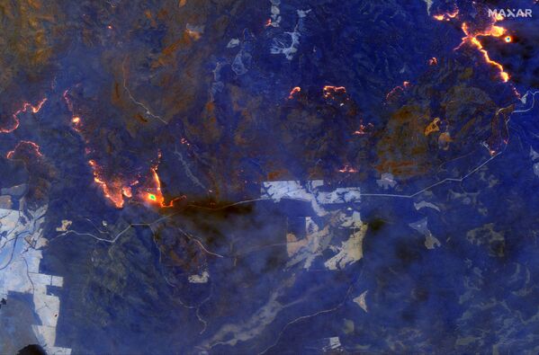 Спутниковое изображение пожаров в Австралии - Sputnik Абхазия