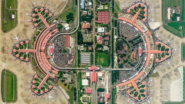 Изображение из космоса международного аэропорта Сукарно-Хатта в городе Тангеранг в провинции Бантен, Индонезия - Sputnik Абхазия
