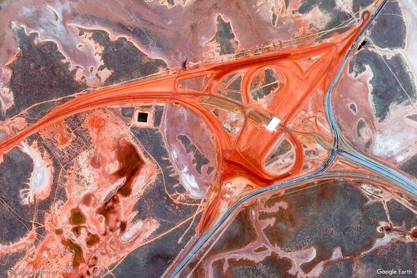 Изображение из космоса местности в районе австралийского города Порт-Хедленд, Австралия - Sputnik Абхазия