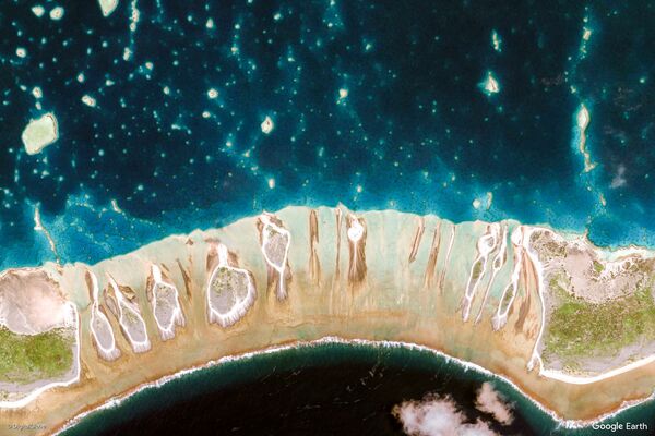 Изображение из космоса местности в районе островов Туамоту и Гамбье, Французская Полинезия - Sputnik Абхазия