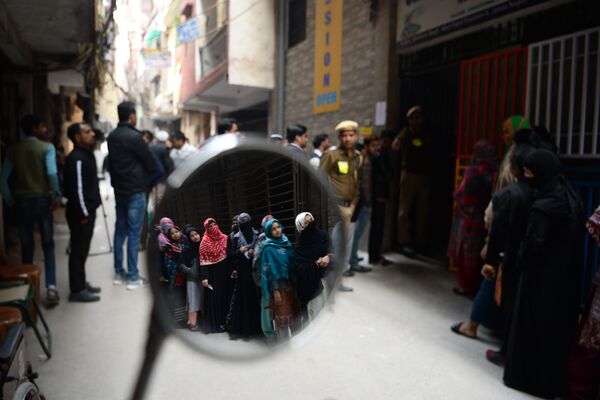 Избиратели на выборах в Нью-Дели, Индия - Sputnik Абхазия