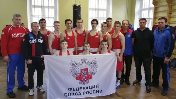 Участники юношеской сборной России в Матче в честь 75-летия Победы  в Санкт-Петербурге - Sputnik Аҧсны