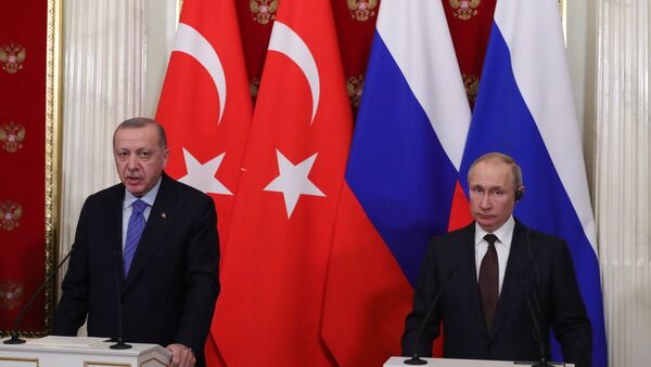 Президент РФ В. Путин встретился с президентом Турции Р. Эрдоганом - Sputnik Абхазия