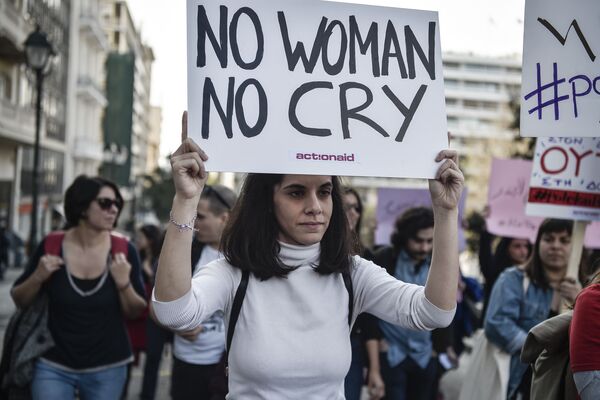 Шествии в центре Афин 8 марта по случаю Международного женского дня - Sputnik Абхазия