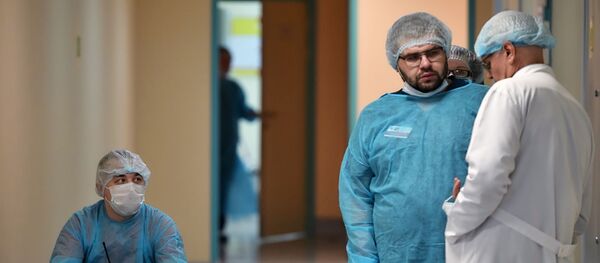 Отделение для людей с подозрением на коронавирус в Боткинской больнице Отделение для людей с подозрением на коронавирус в Боткинской больнице - Sputnik Абхазия