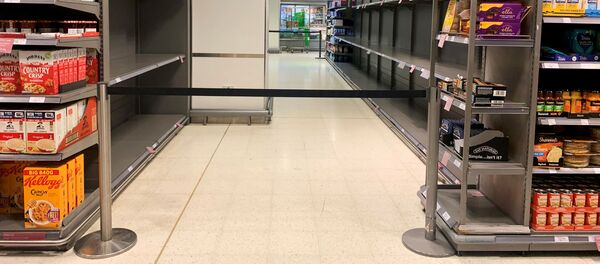 Пустые полки в продуктовом магазине в Лондоне Пустые полки в продуктовом магазине в Лондоне - Sputnik Абхазия