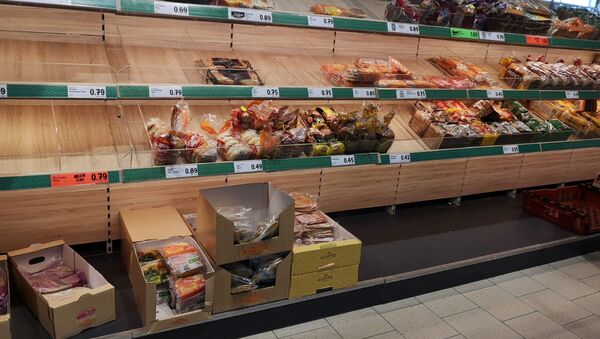 Пустой прилавок в супермаркете в Лурган, Ирландия - Sputnik Абхазия