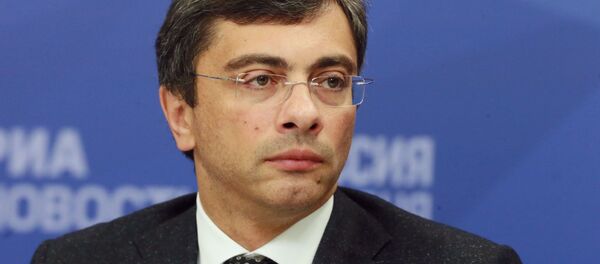 Координатор Центра общественного мониторинга ОНФ по проблемам экологии и защиты леса, депутат Госдумы РФ Владимир Гутенев на пресс-конференции, посвященной представлению экологического рейтинга городов России в Международном мультимедийном пресс-центре МИА Россия сегодня. Координатор Центра общественного мониторинга ОНФ по проблемам экологии и защиты леса, депутат Госдумы РФ Владимир Гутенев на пресс-конференции, посвященной представлению экологического рейтинга городов России в Международном мультимедийном пресс-центре МИА Россия сегодня. - Sputnik Абхазия