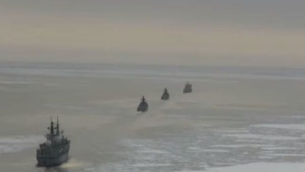 Корабли Тихоокеанского флота России прошли через льды пролива Лаперуза - Sputnik Абхазия
