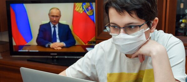 Трансляция обращения президента России В. Путина Трансляция обращения президента России В. Путина - Sputnik Абхазия