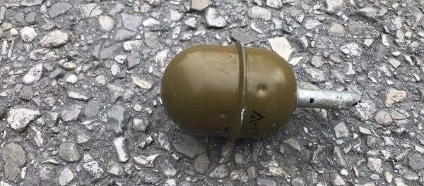 Боевая граната на дороге  Боевая граната на дороге  - Sputnik Аҧсны