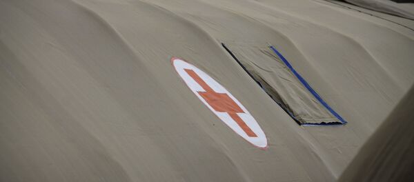 Военные медики  (ЮВО) оперативно развернули современный медицинский полевой пневмокаркасный госпиталь  - Sputnik Абхазия