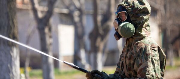 Дезинфекция завода Победит оборонно-промышленного комплекса - Sputnik Аҧсны