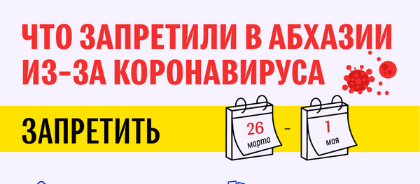 Что запретили в Абхазии из-за коронавируса  Что запретили в Абхазии из-за коронавируса  - Sputnik Абхазия