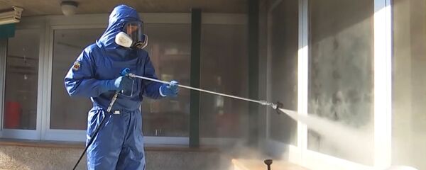 Дезинфекция пансионатов для пожилых людей в Италии российскими военными специалистами - Sputnik Абхазия