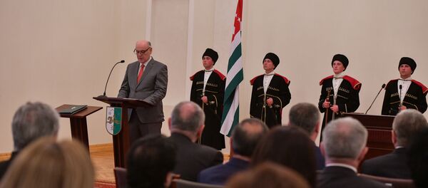 Церемония инаугурации избранного президента Абхазии Аслана Бжания Церемония инаугурации избранного президента Абхазии Аслана Бжания - Sputnik Аҧсны