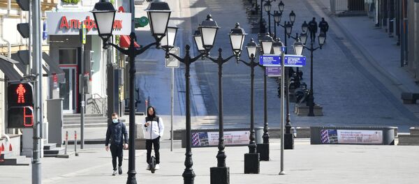 Москва во время режима самоизоляции жителей Москва во время режима самоизоляции жителей - Sputnik Абхазия