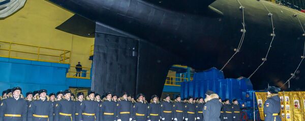 Спуск на воду атомной подлодки проекта Ясень-М в Северодвинске Спуск на воду атомной подлодки проекта Ясень-М в Северодвинске - Sputnik Абхазия