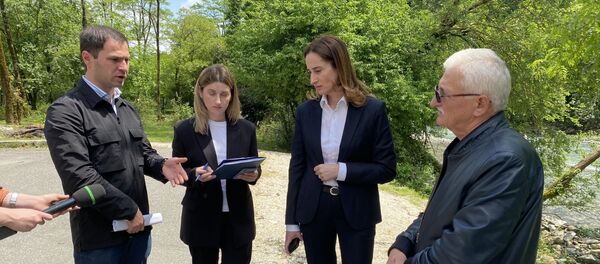 Кристина Озган проинспектировала ход работ по капремонту автодороги в село Каман Кристина Озган проинспектировала ход работ по капремонту автодороги в село Каман - Sputnik Абхазия
