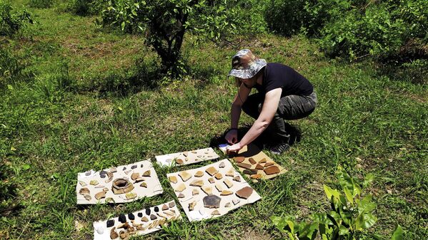 Находки археологов во время раскопок в 39-й башне по карте Юрия Воронова - Sputnik Абхазия