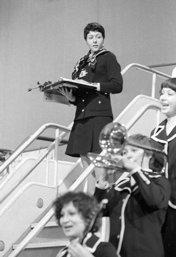 Победительница международного конкурса стюардесс социалистических стран Ирина Баженова, 1977 год  - Sputnik Абхазия